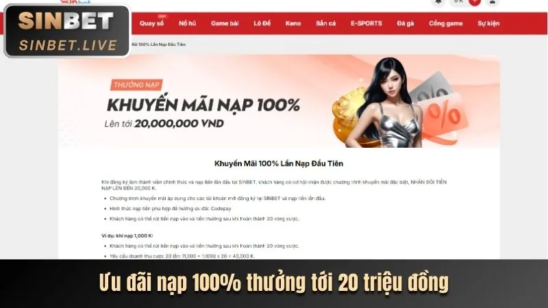 Các loại ưu đãi va88 win